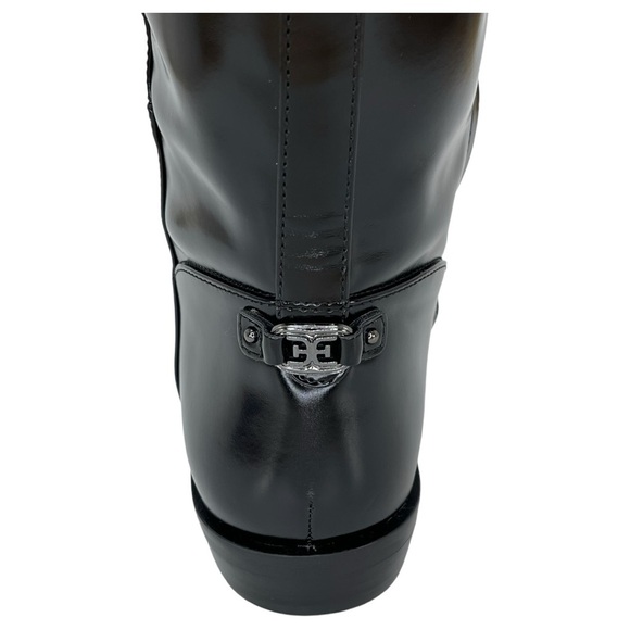 Sam Edelman Cesar Black Snip-Toe Knee High Womens Riding Boots Size 7M - Picture 10 of 14